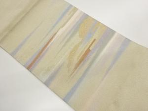 綴れ変わり横段に雲模様織出し名古屋帯